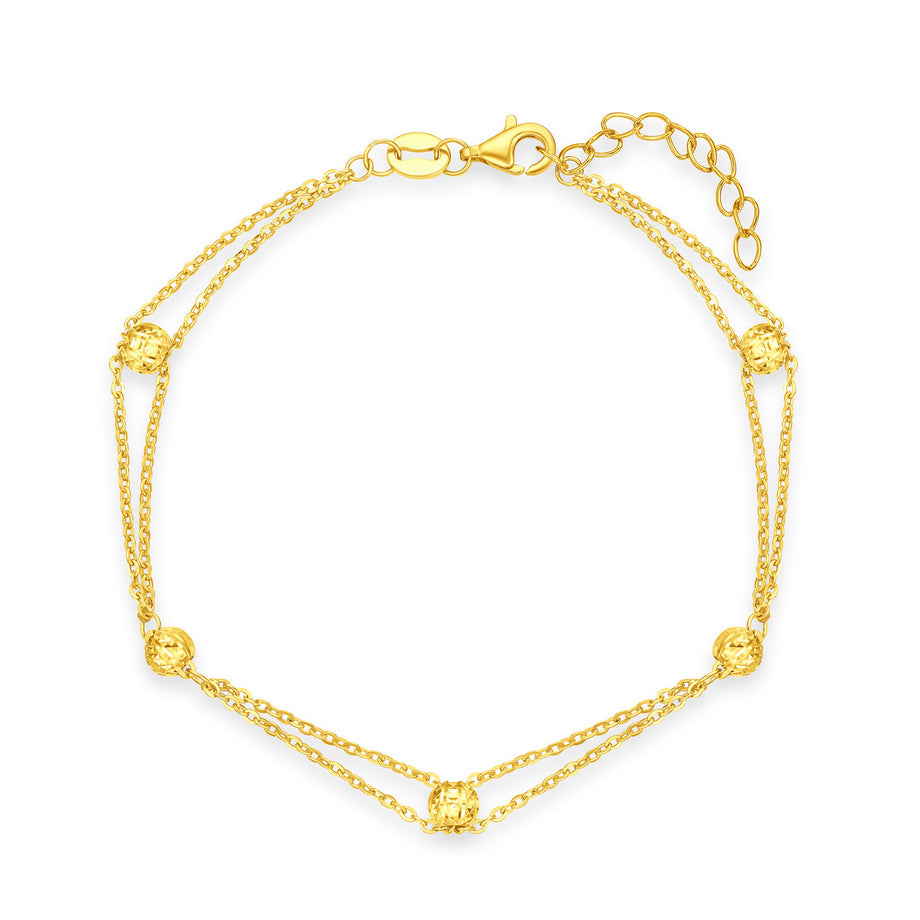 Fashion Women Jewelry 24K Gold Beads Bracelet With Extended Chain Gold  Beaded Jewelery Christmas Gift From Donet, $1.93 | DHgate.Com