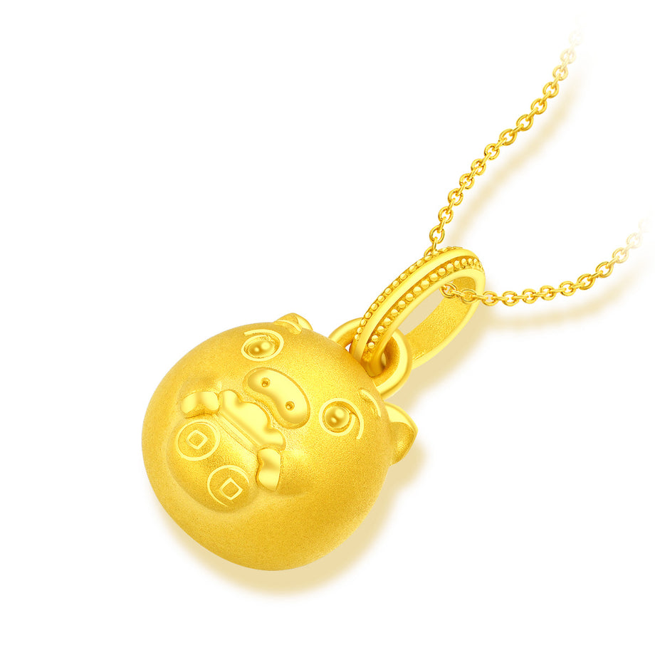 周大福999 24K足金「12生肖系列」可爱QQ脸吊坠– Gem Hooray 珠宝汇
