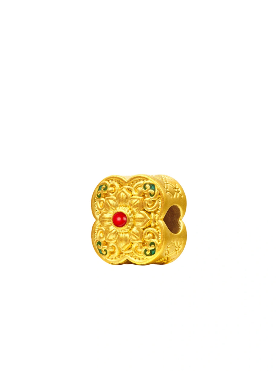周大福999 24K足金故宮系列之黄金莲花瑞韵转运珠– Gem Hooray 珠宝汇