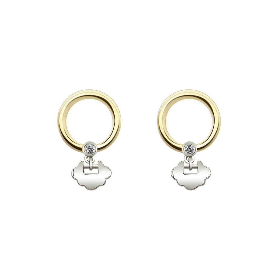 MyMiss 18K Gold Plated Sterling Silver Ruyi Lock Earrings – Gem