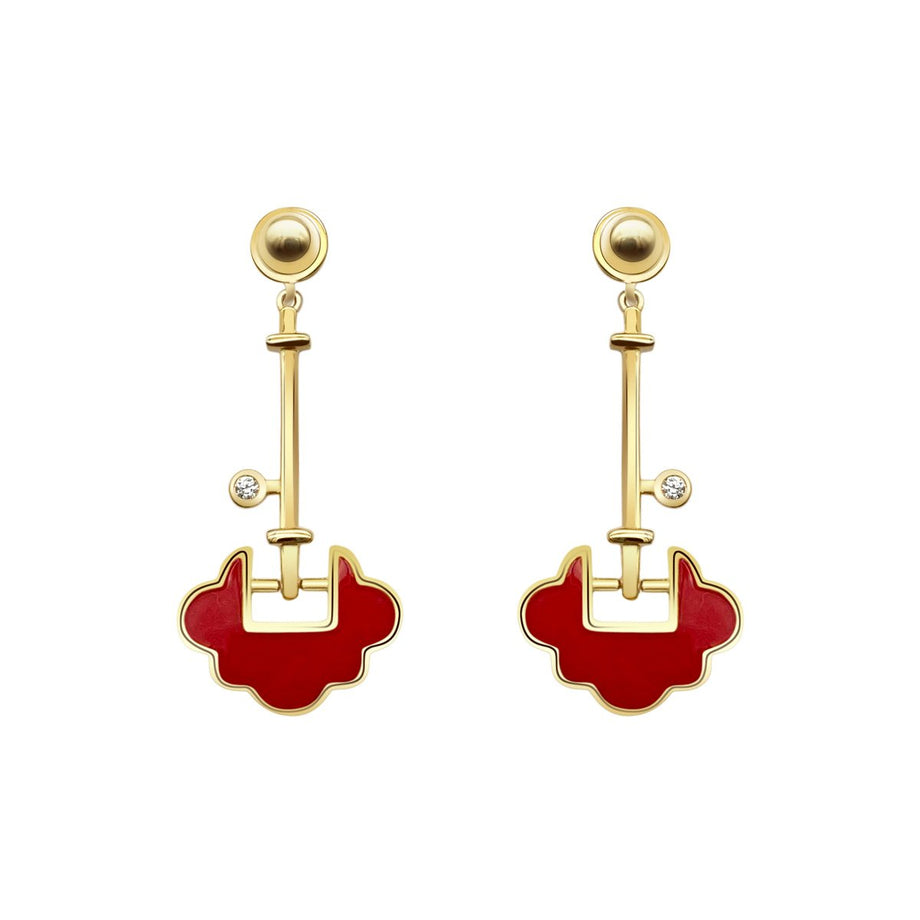 louis vuitton gold plated earrings