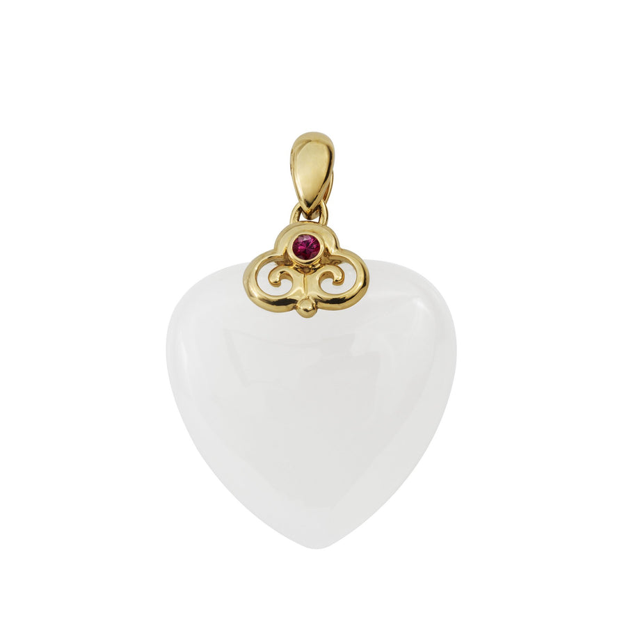 周大福18k金黄金「和田玉系列」红宝石吉祥和田玉吊坠– Gem Hooray 珠宝汇