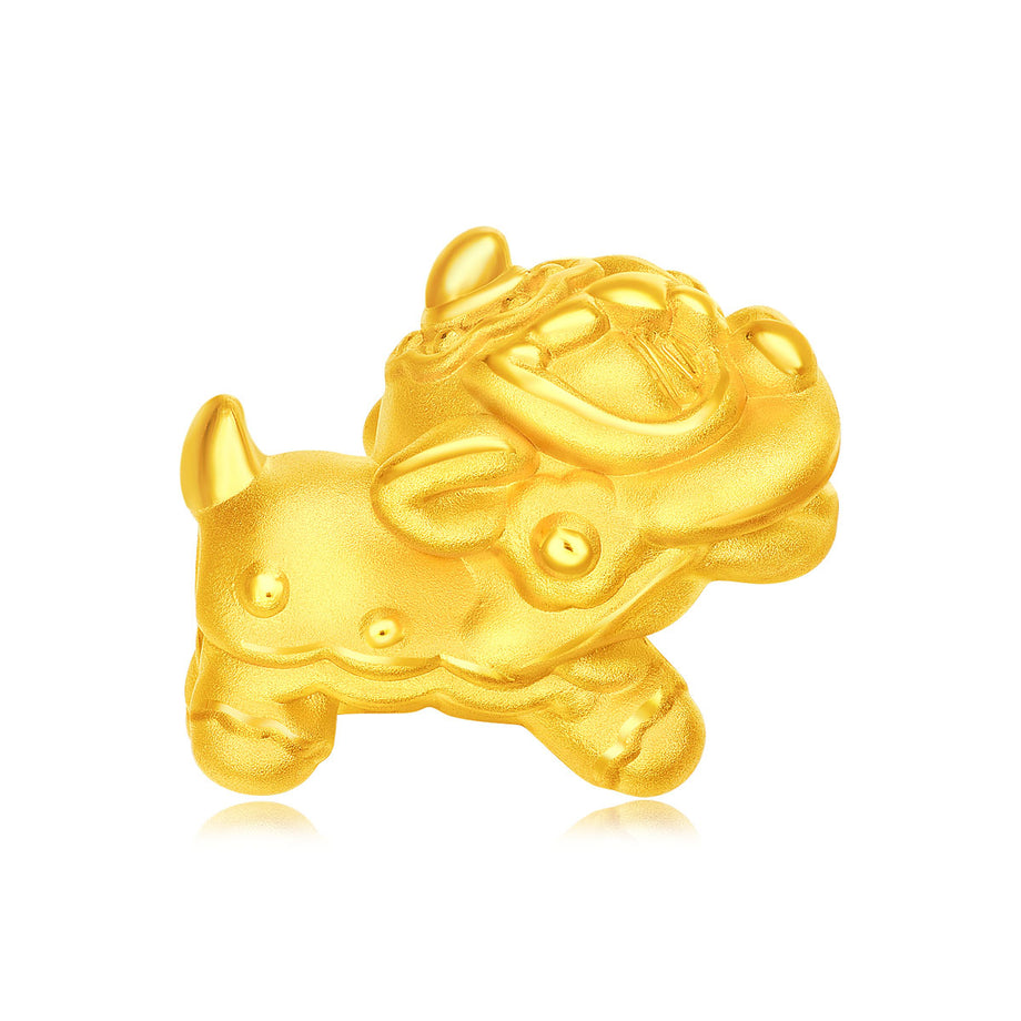 周大福999 24K足金「貔貅系列」可爱造型貔貅转运珠/吊坠– Gem Hooray