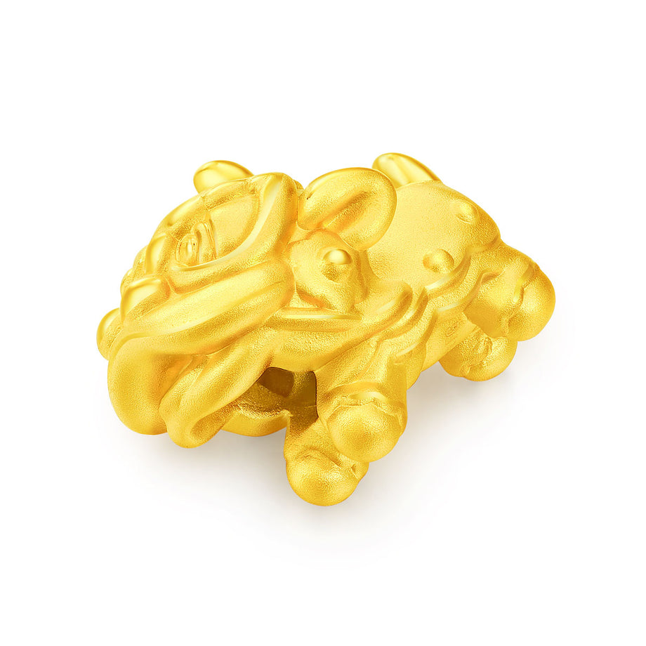 周大福999 24K足金「貔貅系列」可爱造型貔貅转运珠/吊坠– Gem Hooray