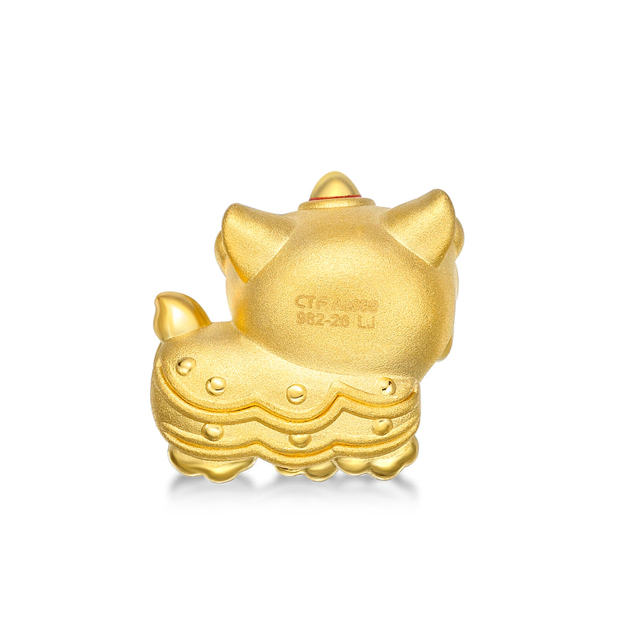 周大福999 24K足金彩色舞狮转运珠/吊坠– Gem Hooray 珠宝汇
