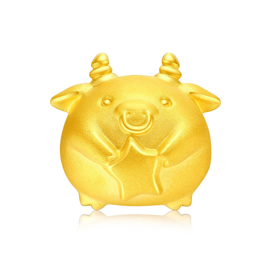 Gold Chinese Happiness Pig Piggy Bank